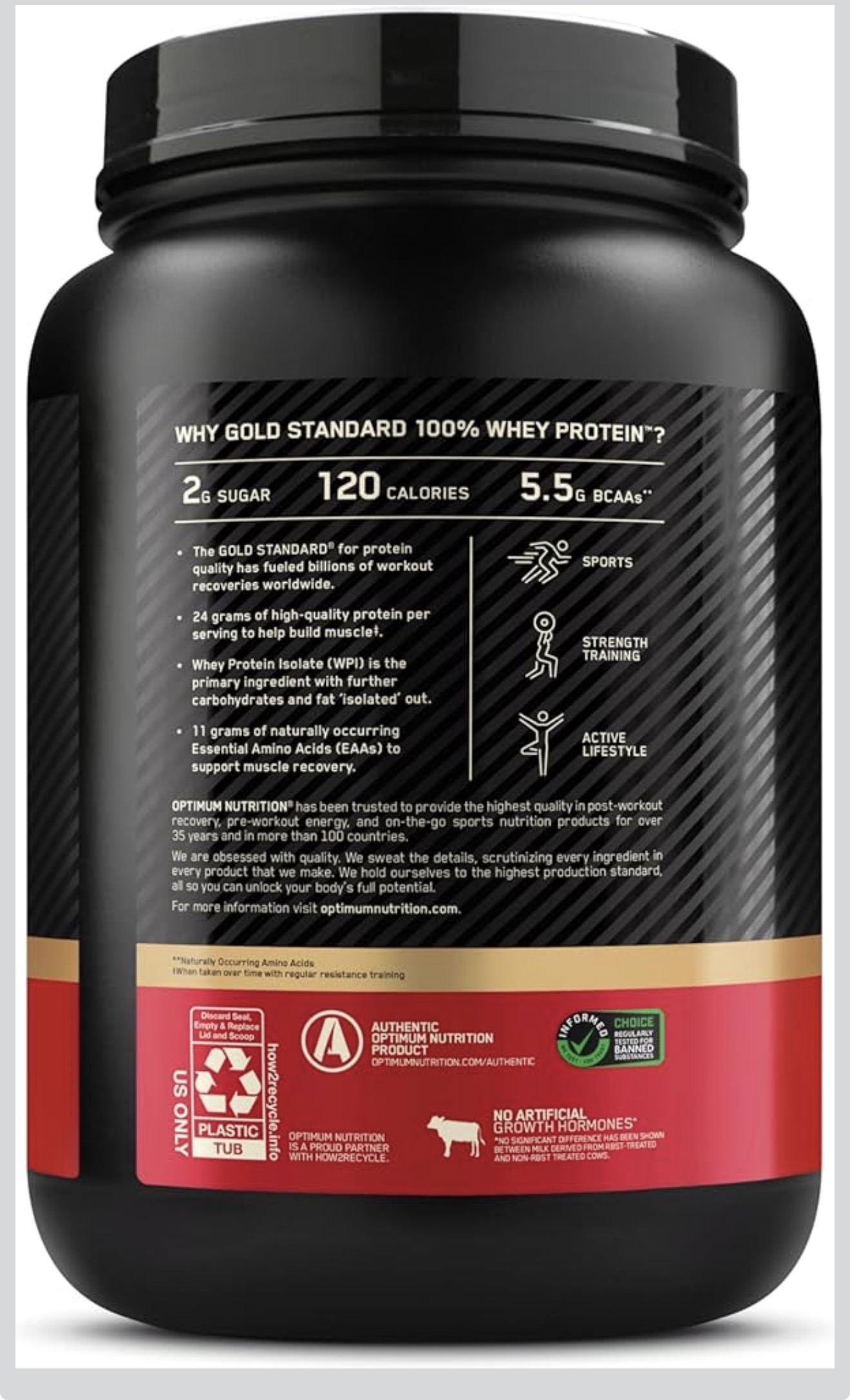 WHEY GOLD STANDAR 2 LIBRAS - Imagen 2