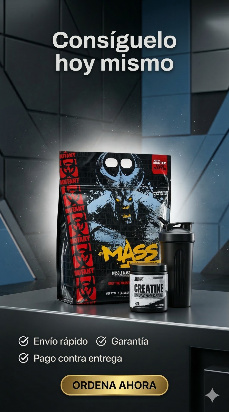 COMBO MUNTAT MASS 2500 12 LIBRAS + CREATINA NUTREX 60 SERV - Imagen 1