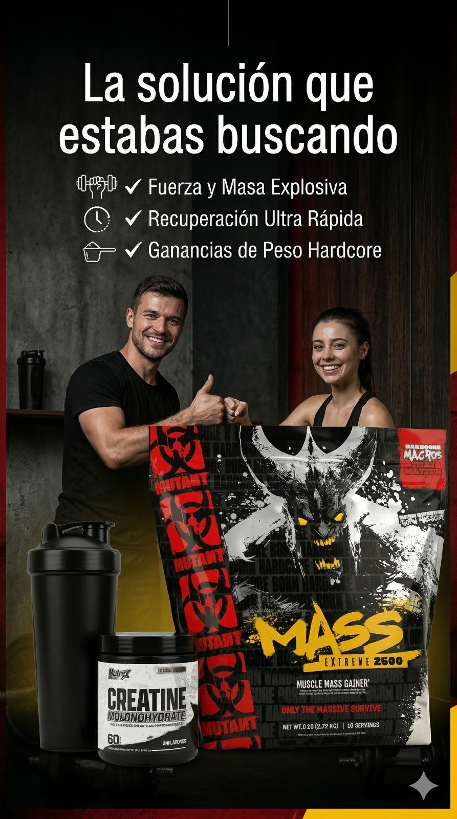 OFERTA MUTANT 2500 6 LIBRAS + CREATINA NUTREX 60 SERVICIOS  - Imagen 1